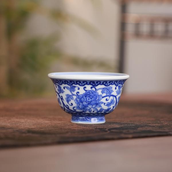 Peony Pattern Press Hand Cup